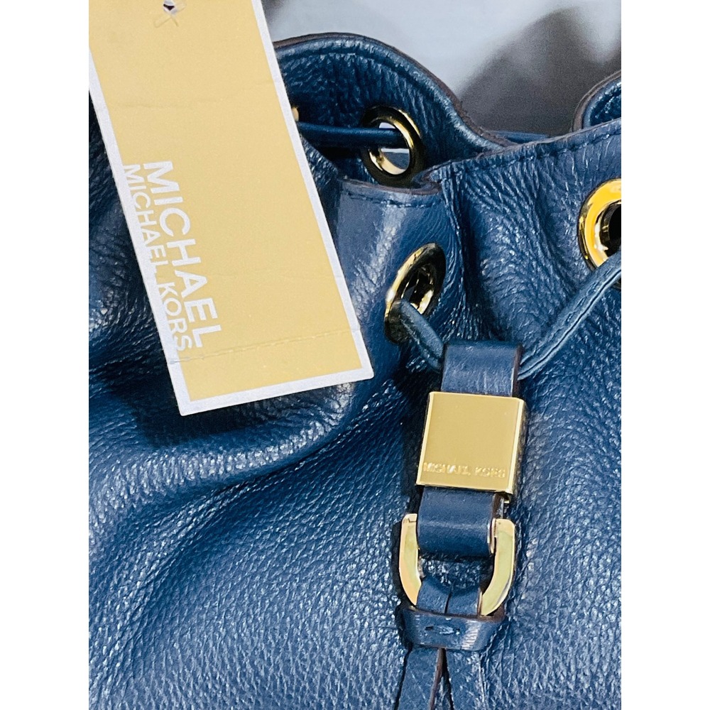 Michael Kors shoulder bag tote drawstring Camden satchel boho hobo leather purse - Picture 14 of 16